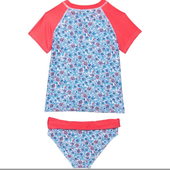 Aqua et Sol NWT Swimsuit Set Rash guard Bikini Bottom UPF 50+ Toddler Size 4 - Picture 3 of 6